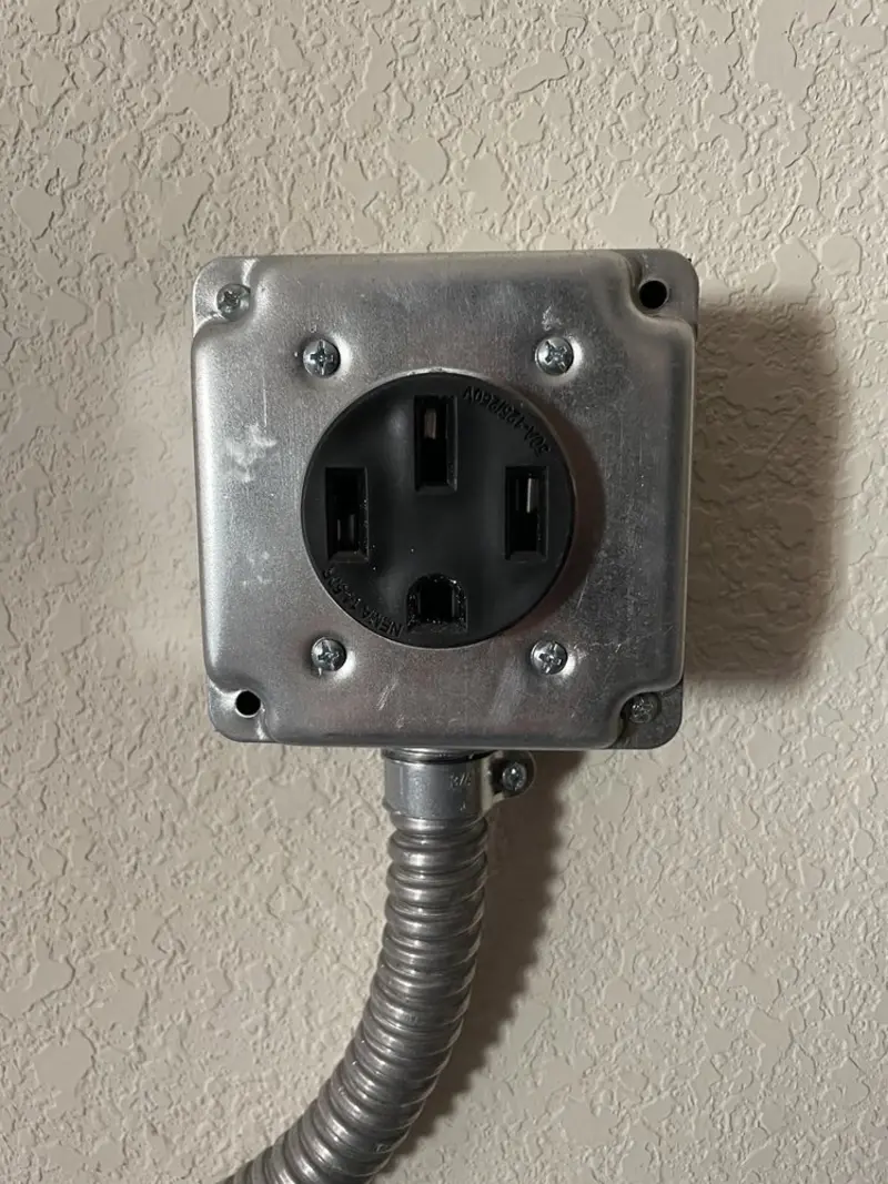 NEMA 14-50 outlet installed for Electrical Panel Upgrade in Richardson